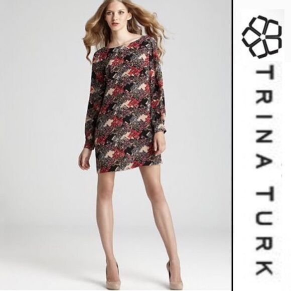 Trina Turk Laurie Jigsaw Dress - Picture 1 of 8